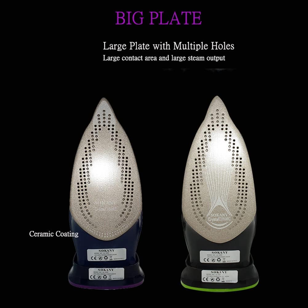 SOKANY Professional Grade 2400W Home Steam Cordless Iron, Steam Iron with 360ML Water Tank, Ceramic Non-Stick Soleplate SOKANY Professional Grade 2400W Home Steam Cordless Iron, Steam Iron with 360ML Water Tank, Ceramic Non-Stick Soleplate